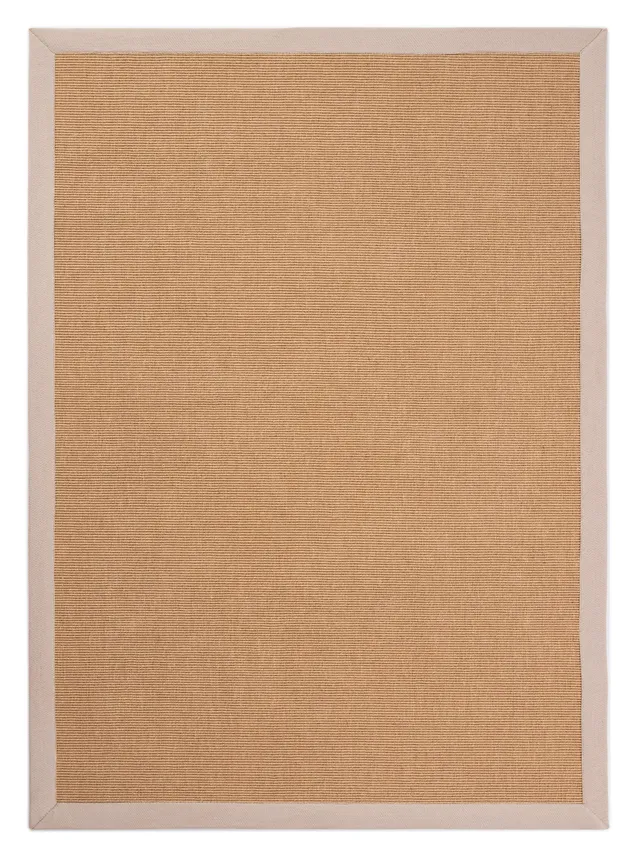 carpetfine-sisalteppich-naturfarbe-80x150-cm-handgewebt-beige-jute-baumwolle image 1