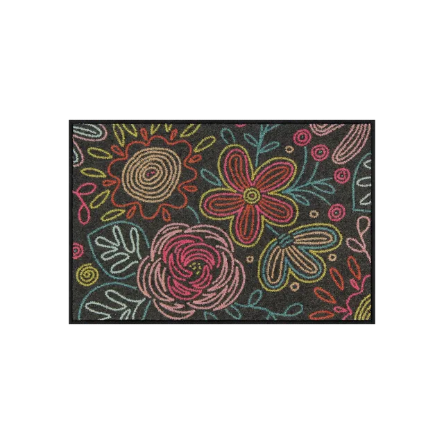 salonloewe-dot-flowers-grey-eingangsmatte-50-x-75-cm image 1