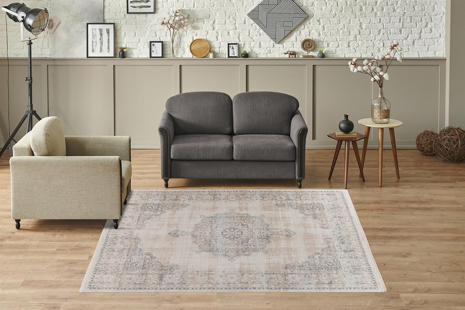 kayoom-milan-125-kurzflorteppich-orientalischer-vintage-look-436-800-points-qm-5 image 2