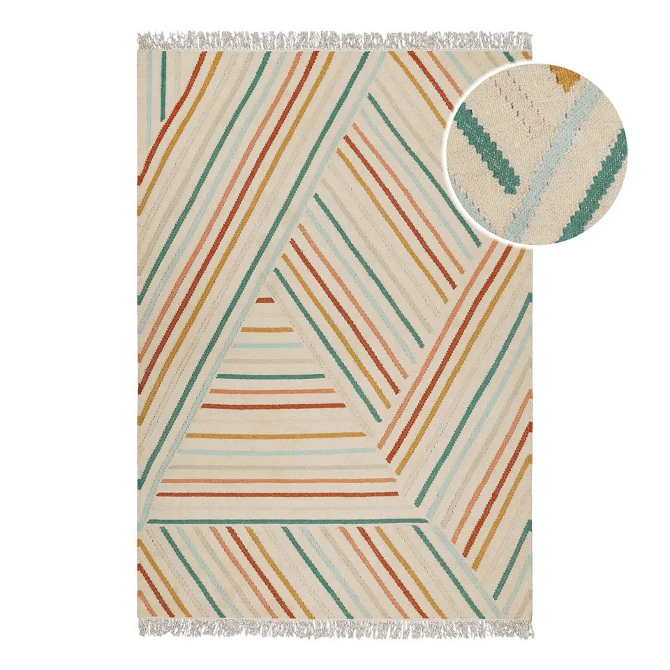 weconhome-kelim-teppich-modern-pop-multi-handgewebte-schurwolle image 1