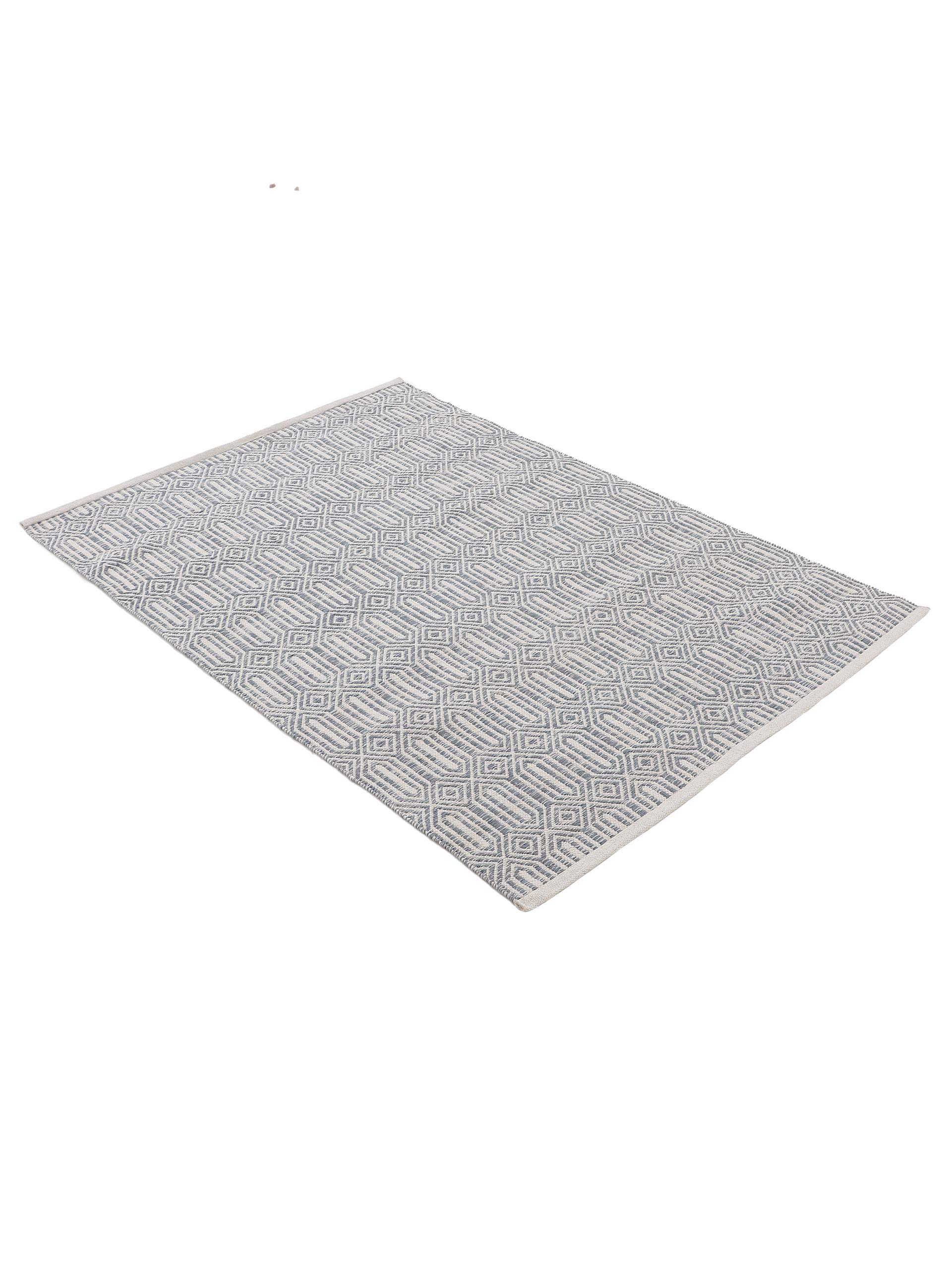carpetfine-kelim-oregan-teppich-grau-80x150-cm-flachgewebe-baumwolle image 2