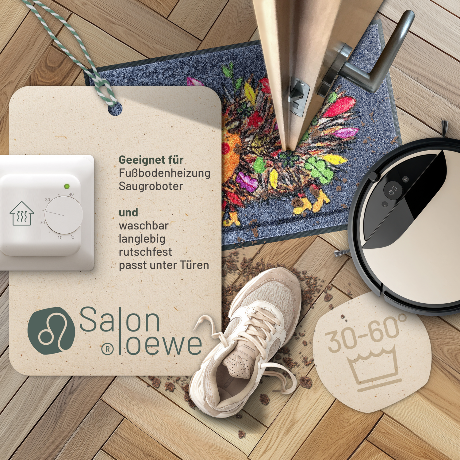 salonloewe-funky-hedgy-eingangsmatte-50-x-75-cm-buntes-igel-motiv-waschbar-trock image 3