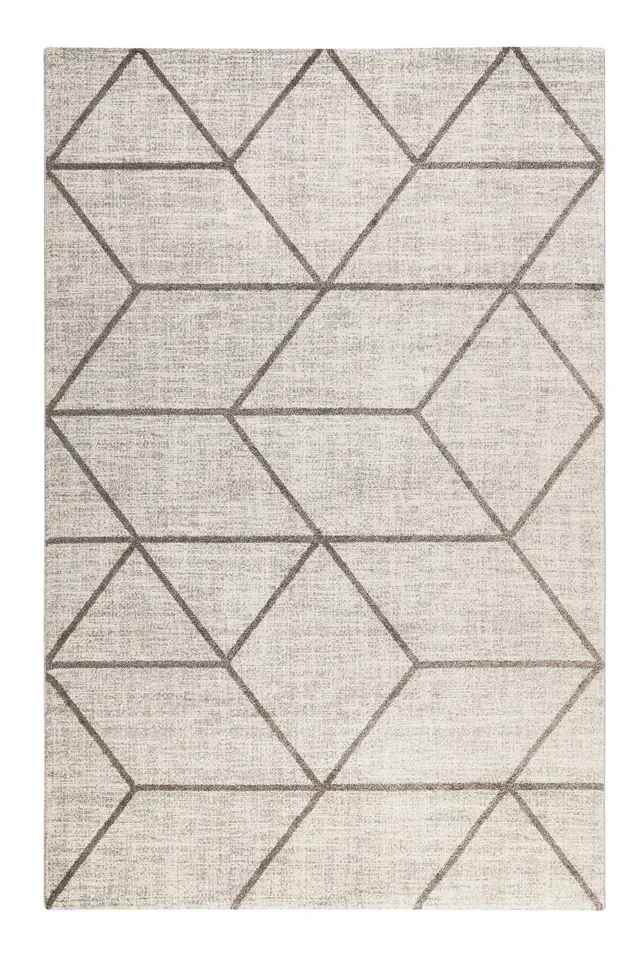 weconhome-bossa-lounge-kurzflor-teppich-beige-taupe-3d-optik-pflegeleicht-oeko-t image 1