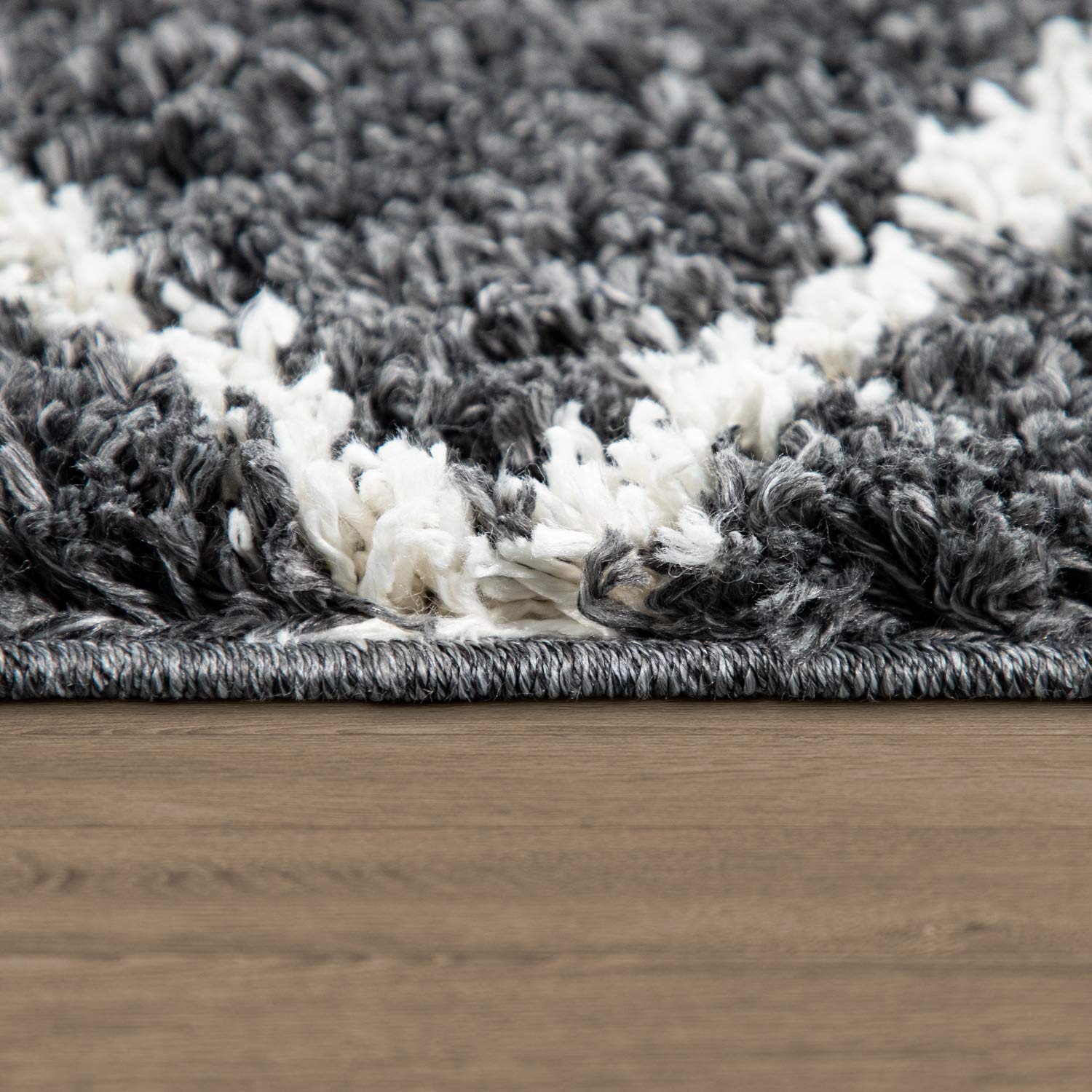 paco-home-shaggy-plus-hochflor-teppich-140x200-cm-anthrazit-rautenmuster image 2