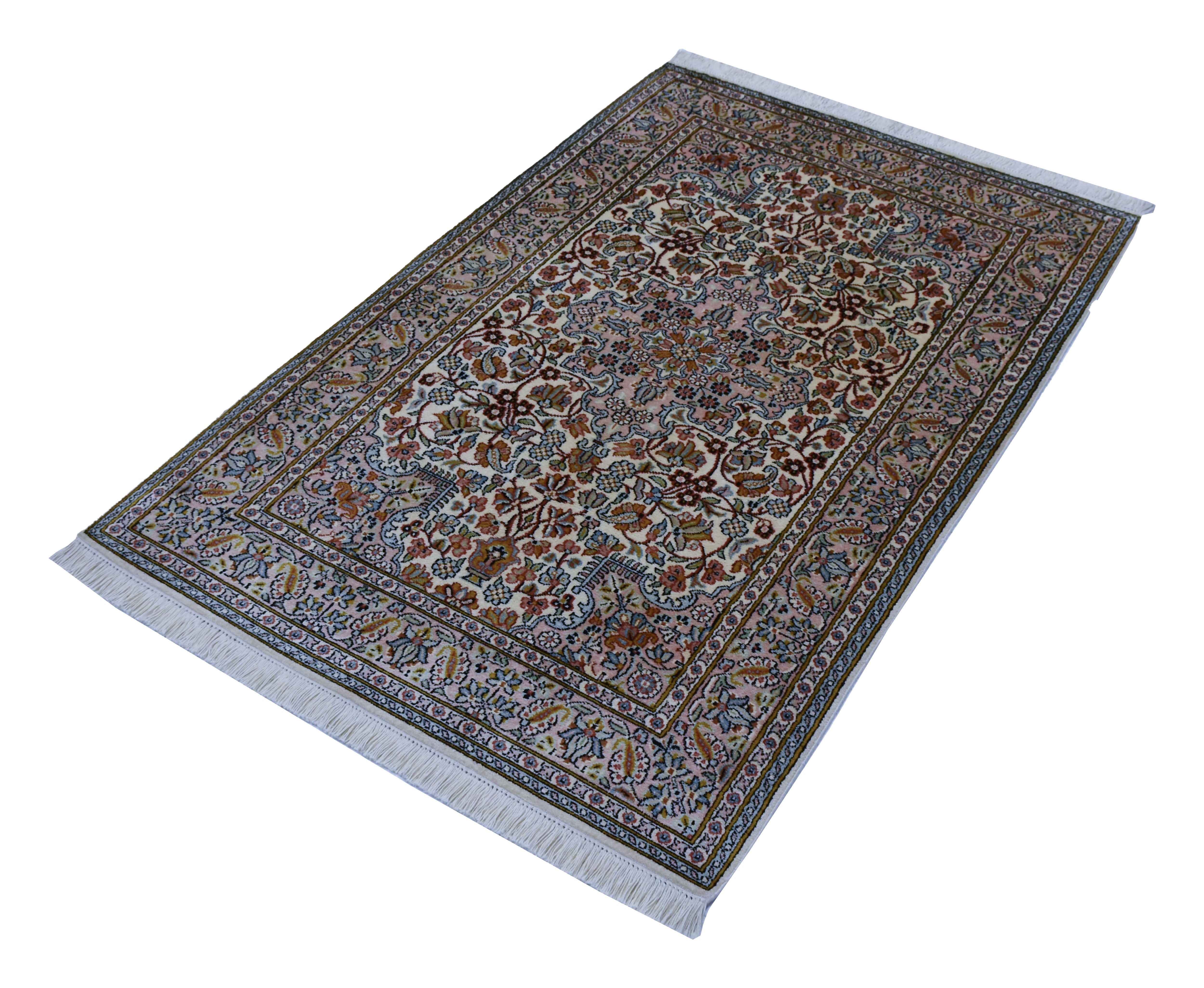 kayoom-kashan-3878-multi-handgewebter-orient-teppich-95x150-cm image 2