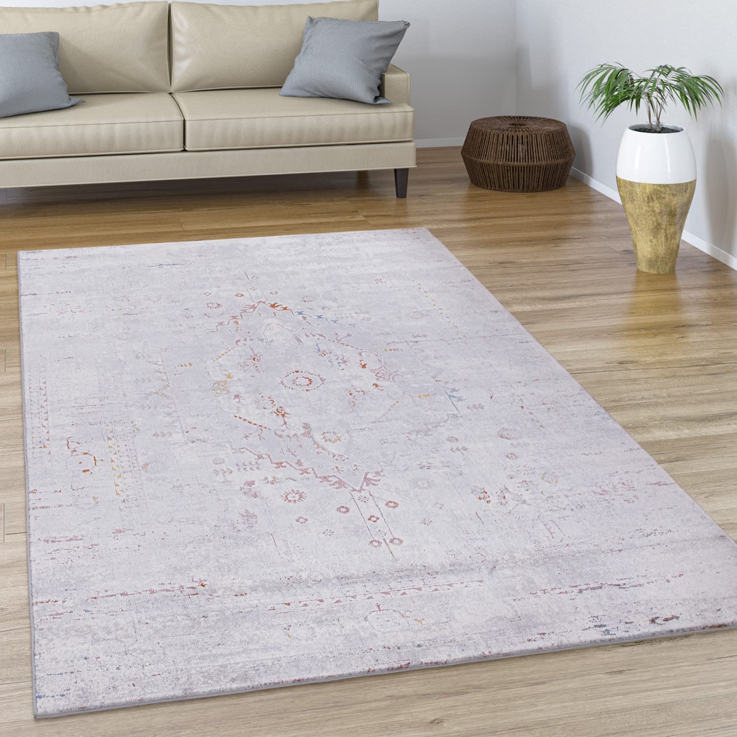 paco-home-teppich-120x170-grau-vintage-oriental-kurzflor image 8