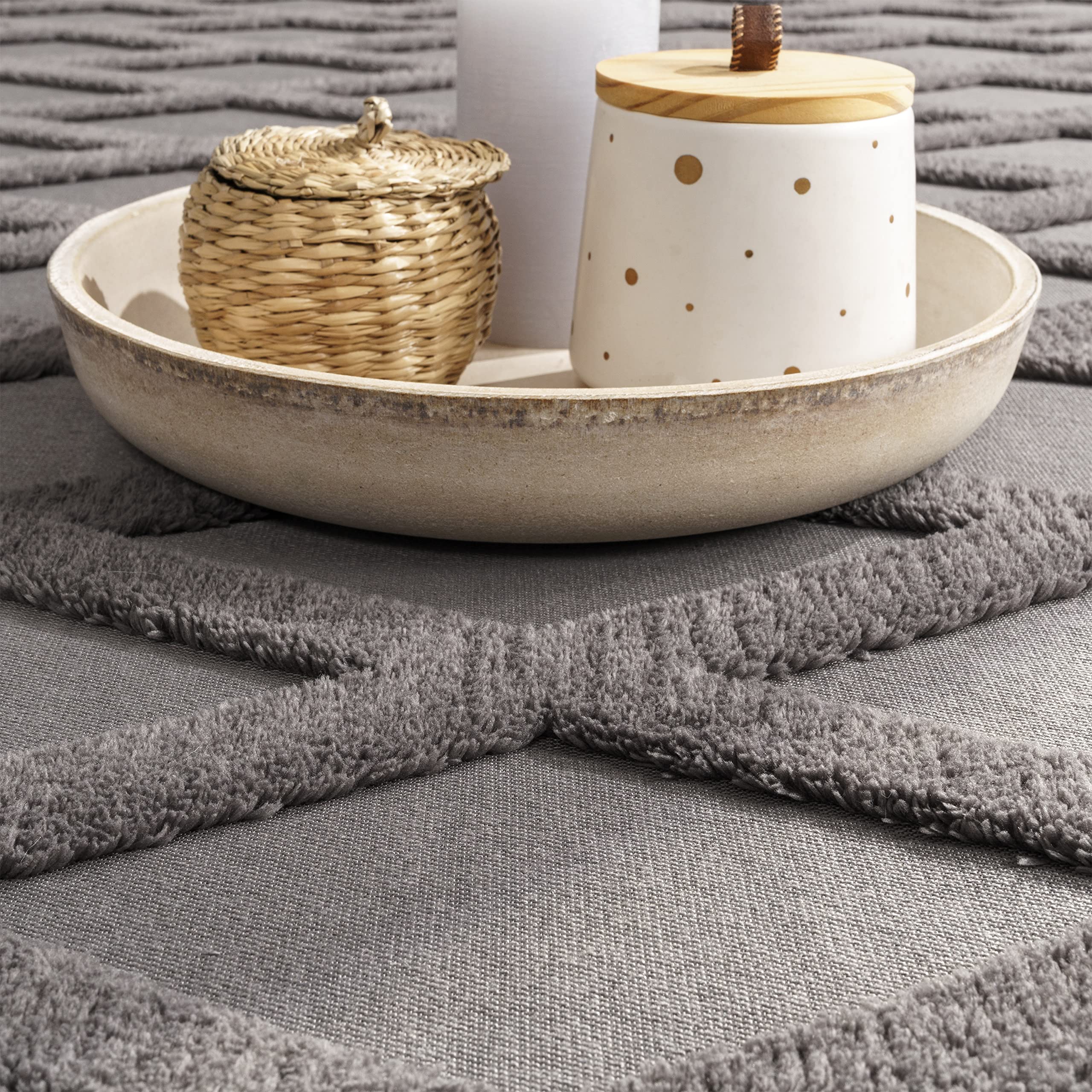 paco-home-metro-kurzflor-teppich-160x220-cm-anthrazit-rauten-3d image 4