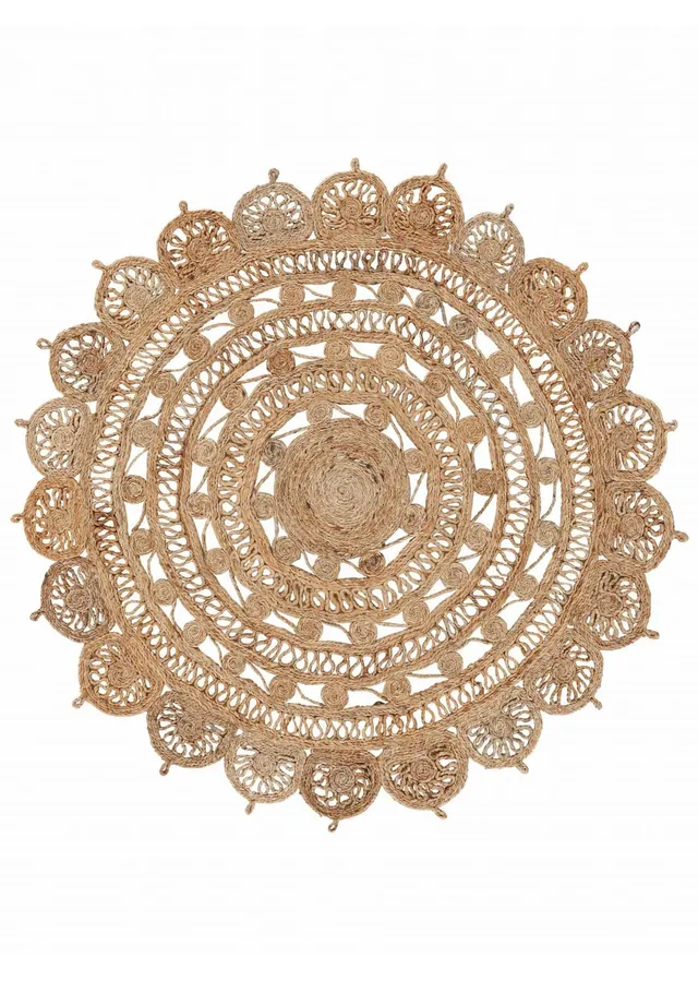 carpetfine-cate-juteteppich-rund-120-cm-natur-boho image 1