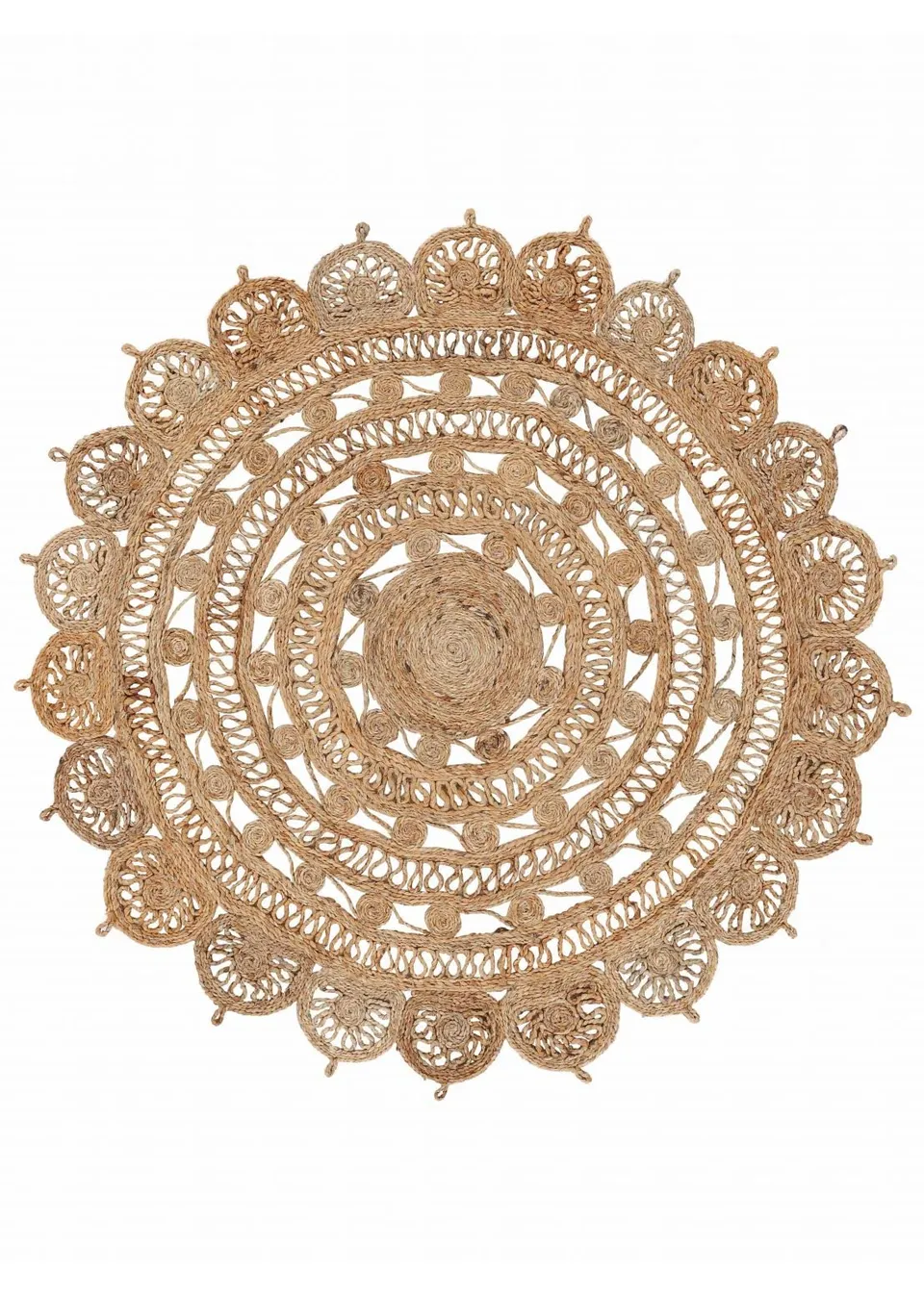 carpetfine-cate-juteteppich-rund-120-cm-natur-boho image 1