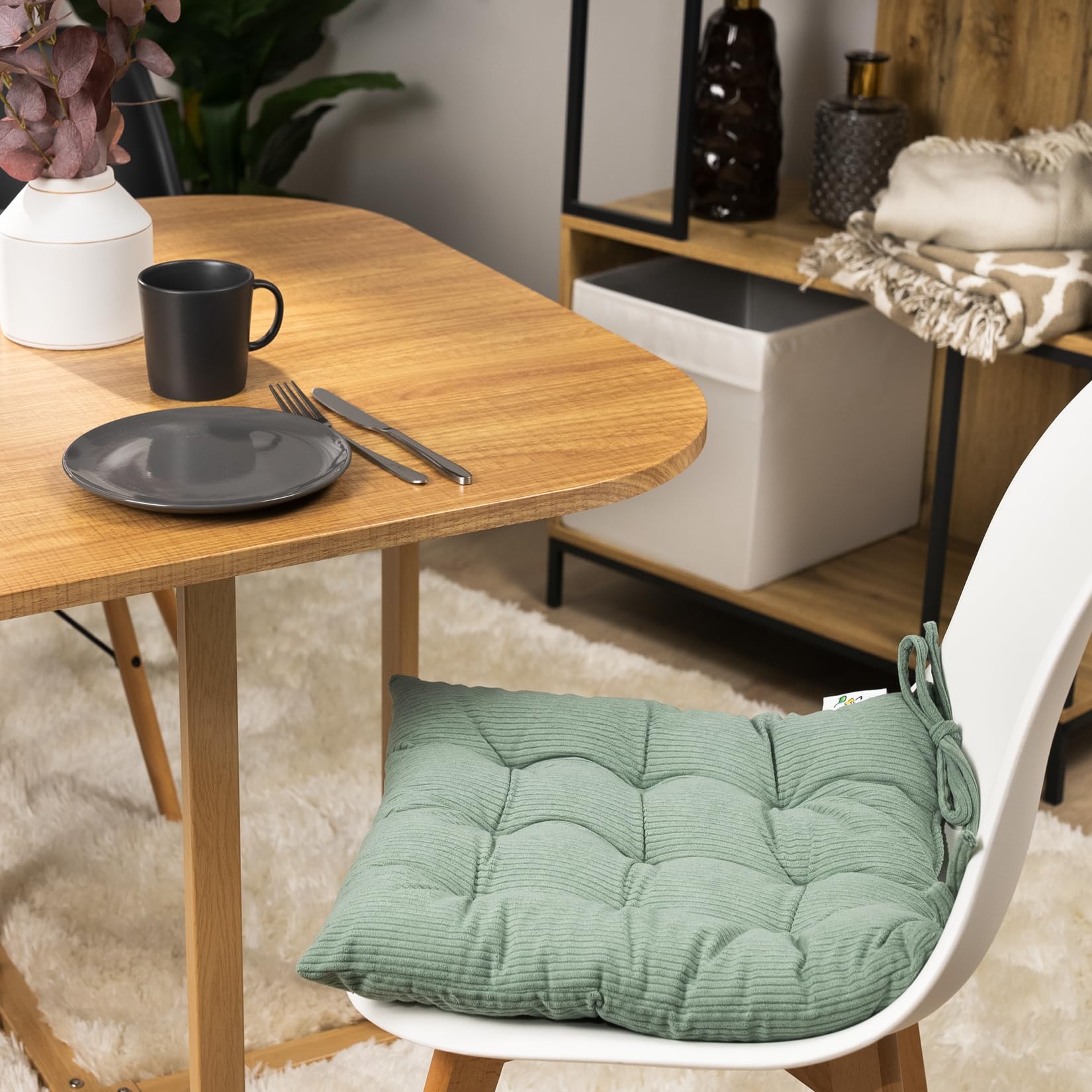 paco-home-sitzkissen-mit-befestigungsb-ndern-40x40-cm-stuhlkissen-indoor-2er-set-5 image 4