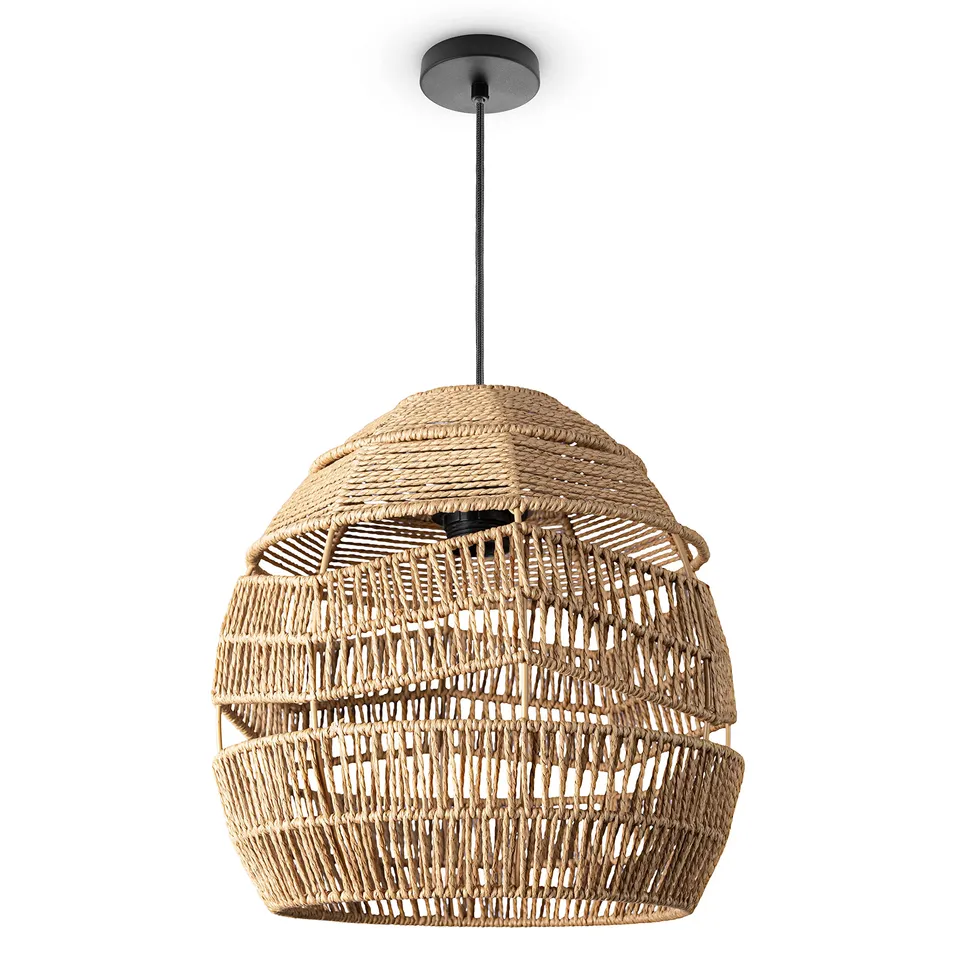paco-home-pendelleuchte-boho-rattan-typ-4-natur-31-cm-e27 image 1