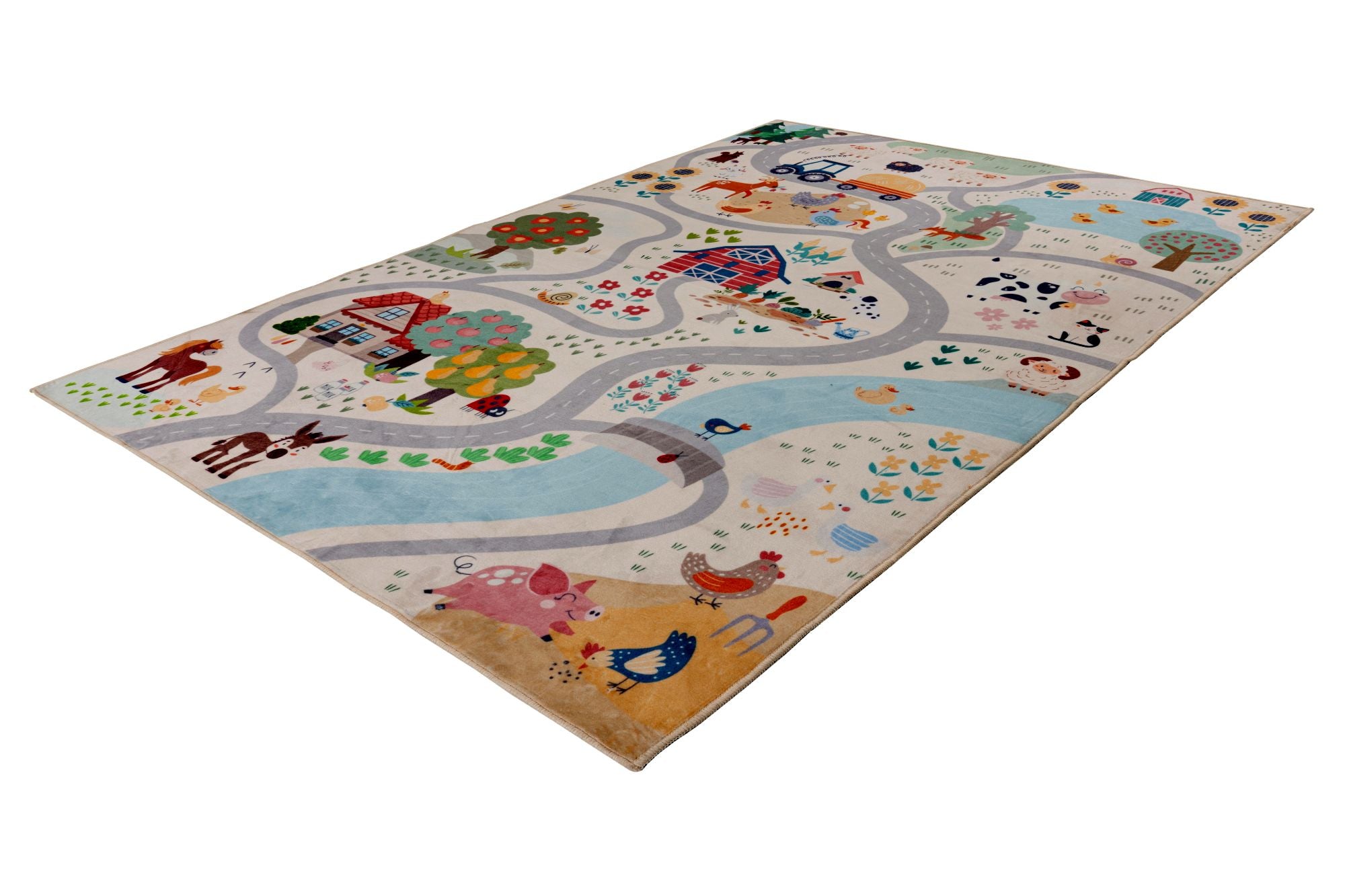 kayoom-wonder-133-bunt-kinderteppich-mit-kurzflor-6-mm-polyester-baumwolle-800-g image 2