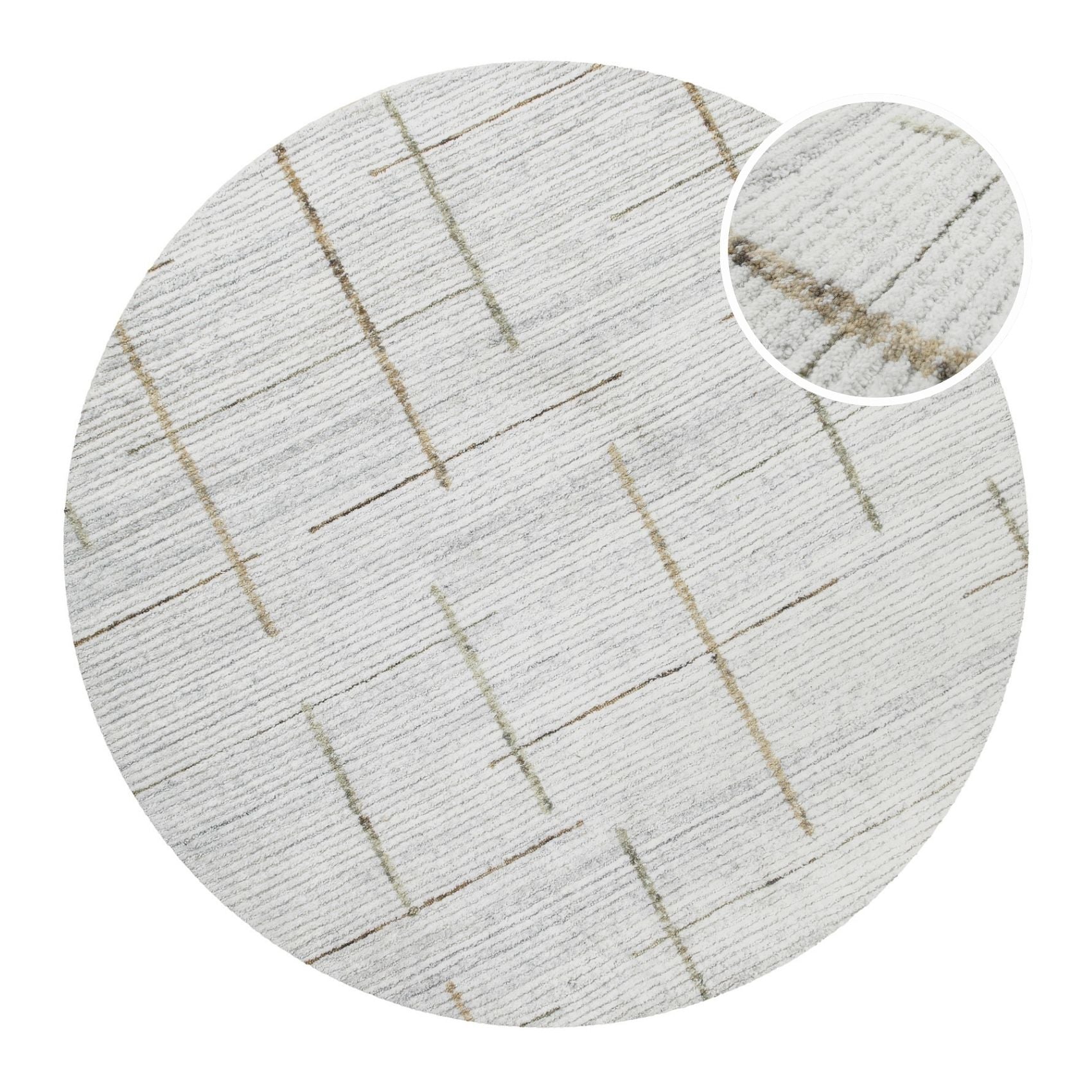 weconhome-hamptons-twentytwo-kurzflor-teppich-rund-perl-wei-handgetuftet-200-cm image 1