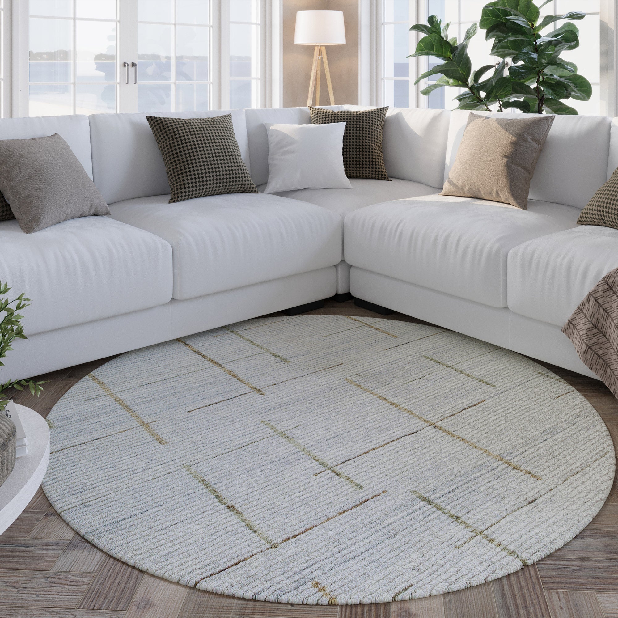 weconhome-hamptons-twentytwo-kurzflor-teppich-rund-perl-wei-handgetuftet-200-cm image 7