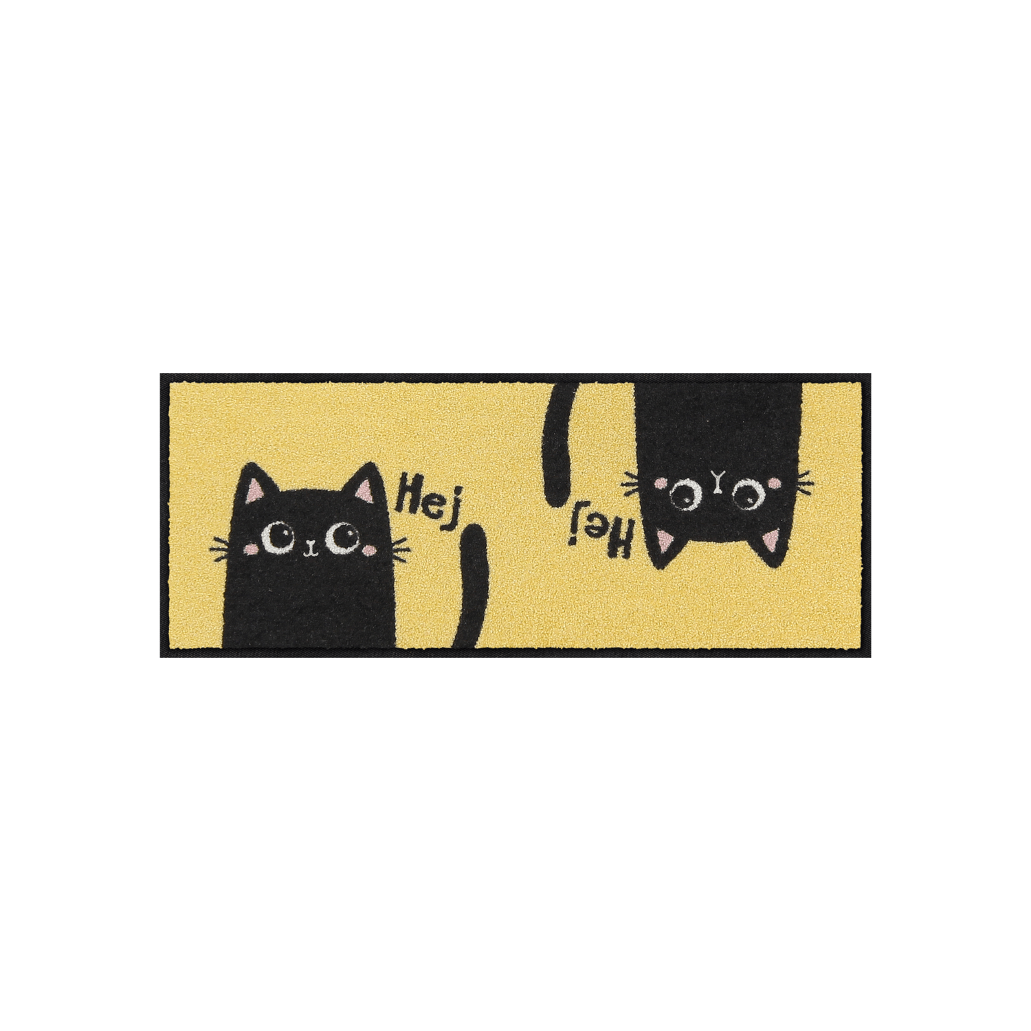 salonloewe-hej-cats-minimatte-30-x-75-cm-verspielte-katzen-fu-matte-waschbar-mad image 1