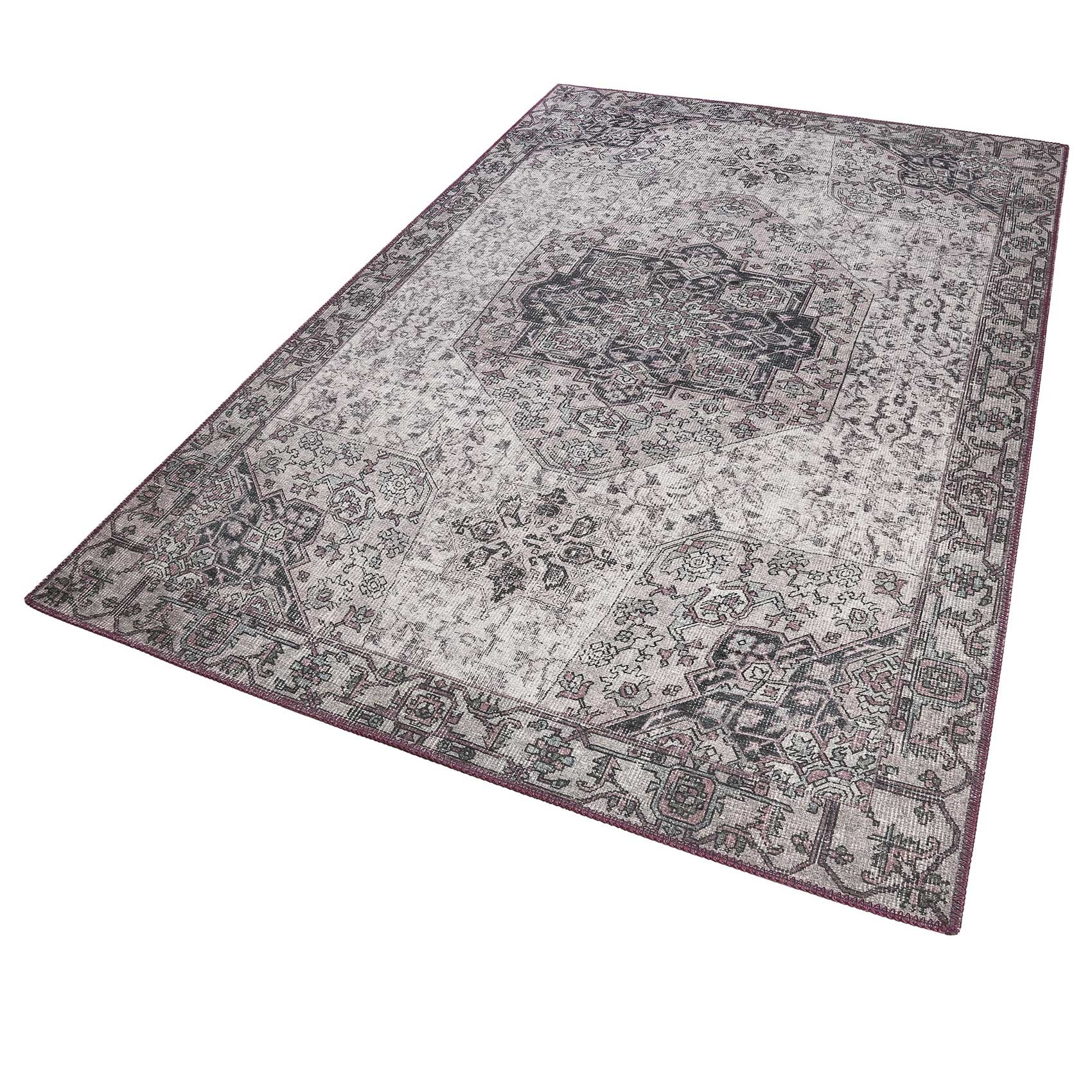 weconhome-vintage-teppich-synchronize-flieder-grau-gewebt-oeko-tex-boho-stil image 2