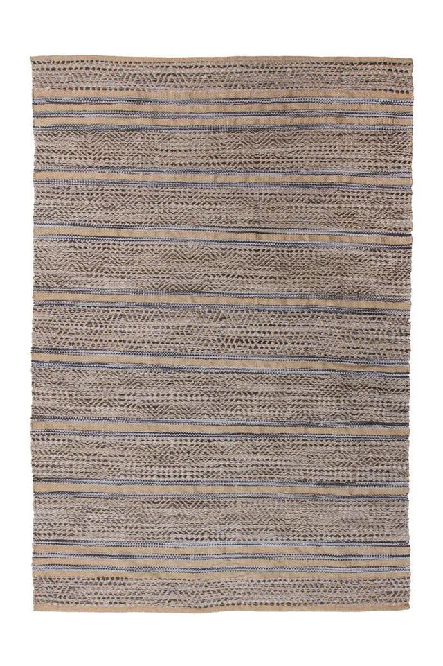kayoom-sienna-810-handgefertigter-flachflorteppich-aus-baumwolle-und-jute-t-rkis image 1