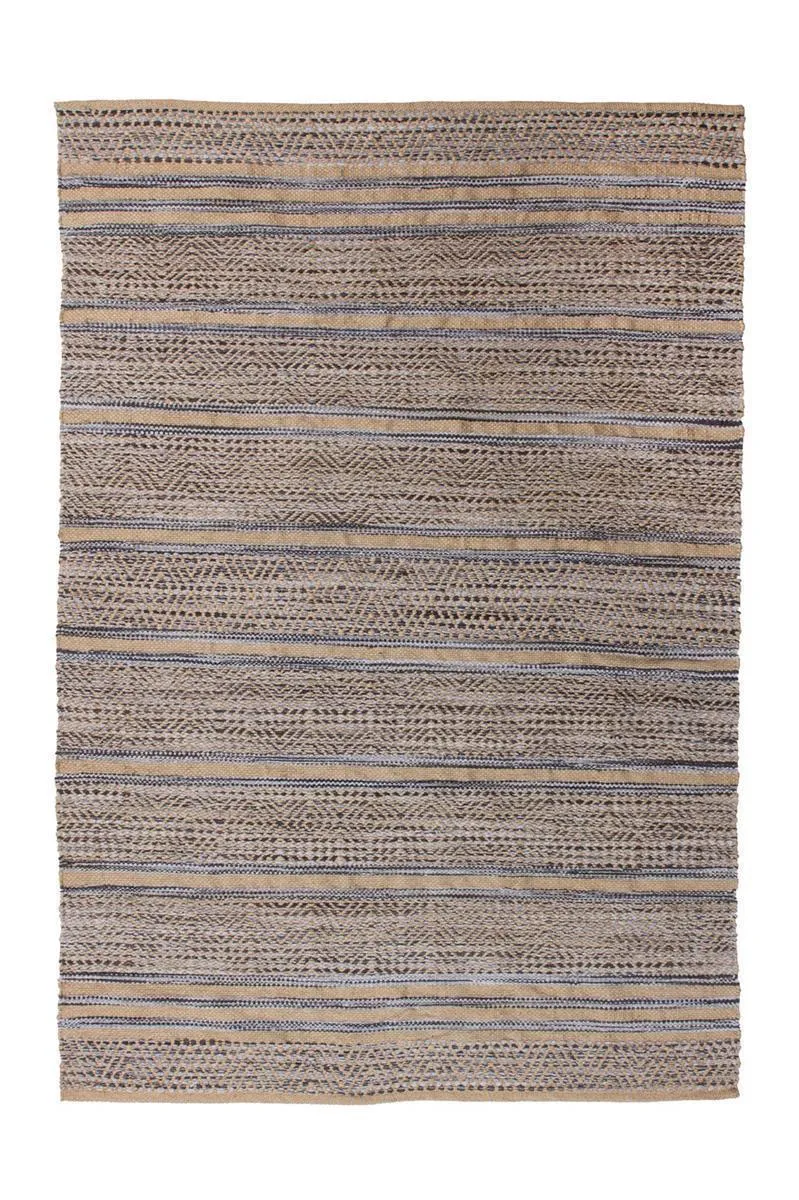 kayoom-sienna-810-handgefertigter-flachflorteppich-aus-baumwolle-und-jute-t-rkis image 1