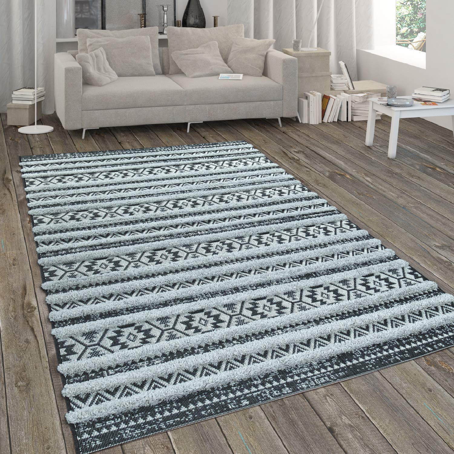paco-home-aachen-outdoor-teppich-120x170-cm-schwarz-2-ethno-3d image 1