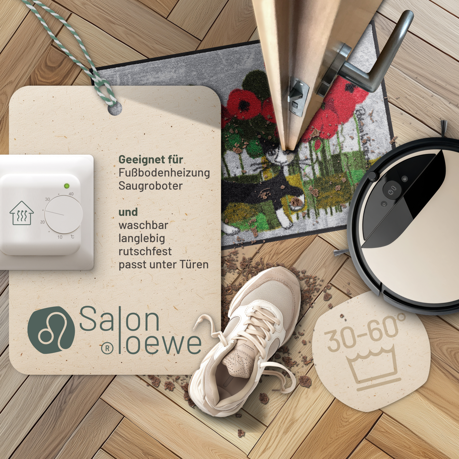 salonloewe-poppywalk-eingangsmatte-50-x-75-cm-katze-mit-mohnblumen image 3