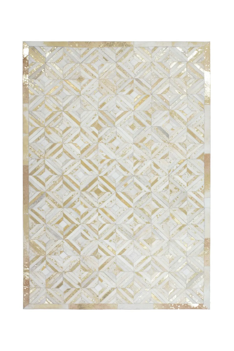 kayoom-lederteppich-spark-410-100-leder-metallic-applikationen-handgefertigt-120 image 1