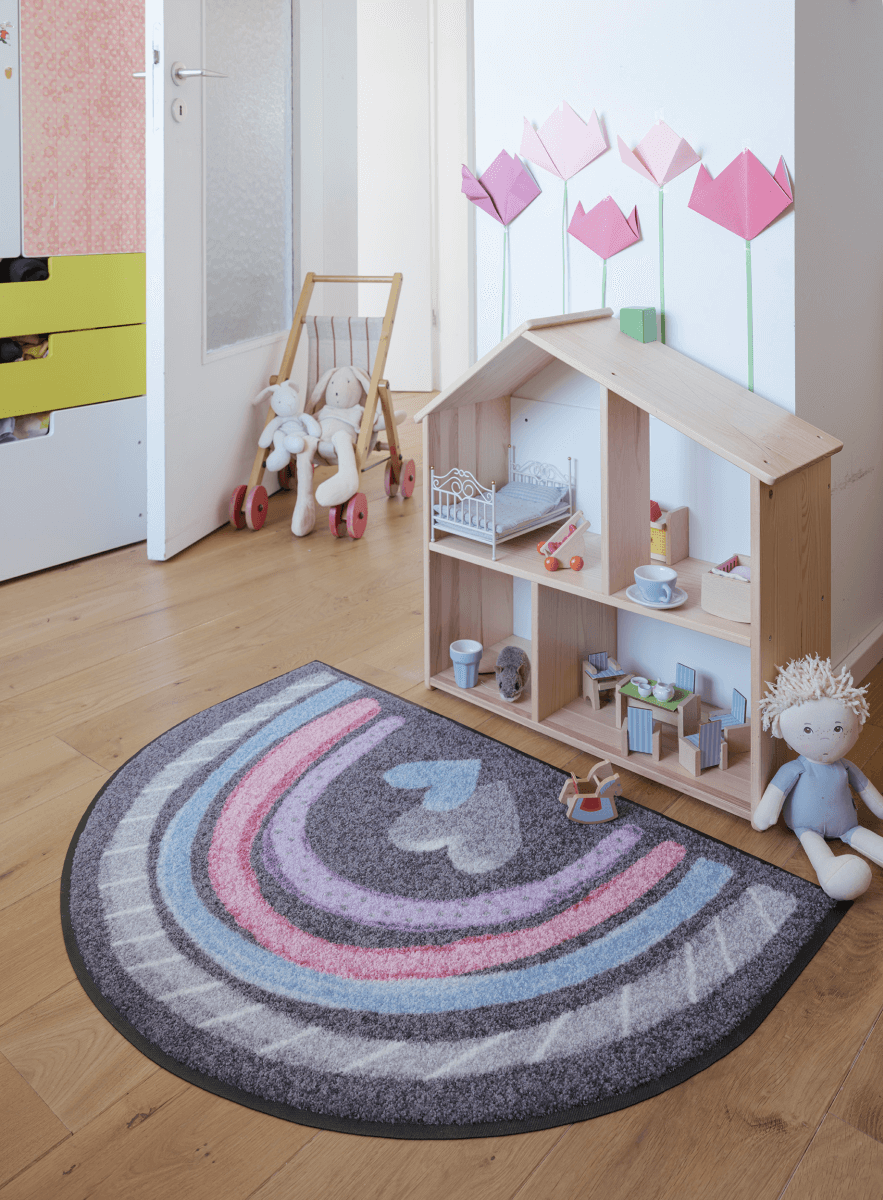 salonloewe-rainbow-hearts-shape-60-x-85-cm-bunte-herzform-schmutzfangmatte-wasch image 2