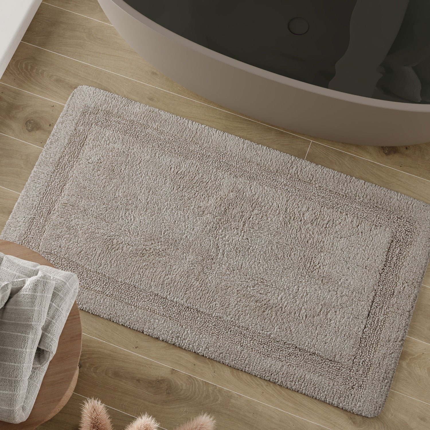 weconhome-basics-knut-badteppich-greige-aus-baumwolle image 1