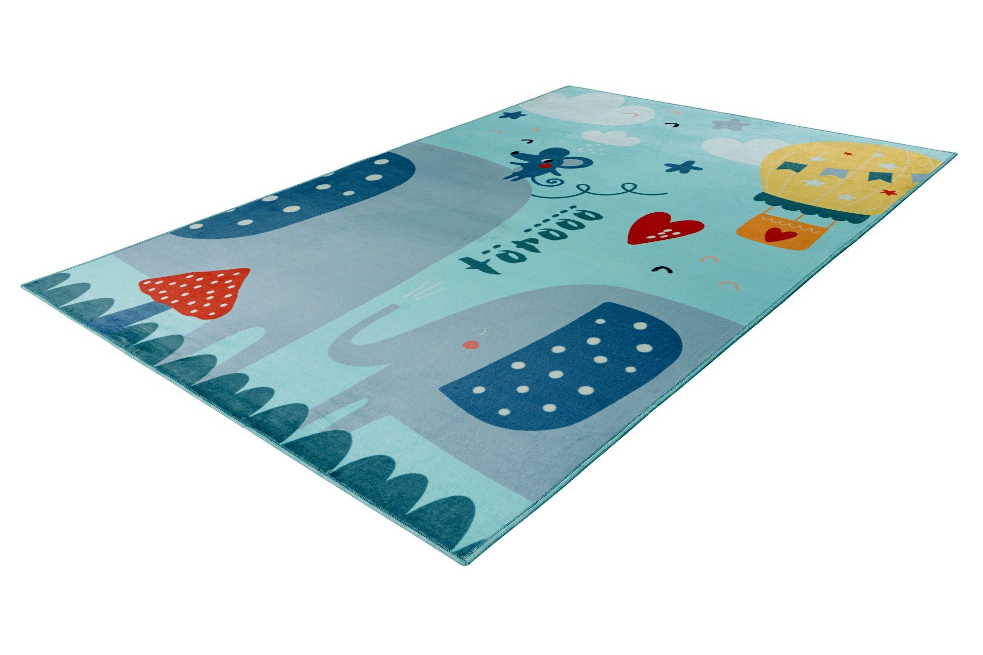 kayoom-wonder-130-kinderzimmerteppich-blau-farbenfrohes-kindermotiv-kurzflor-6-m image 2