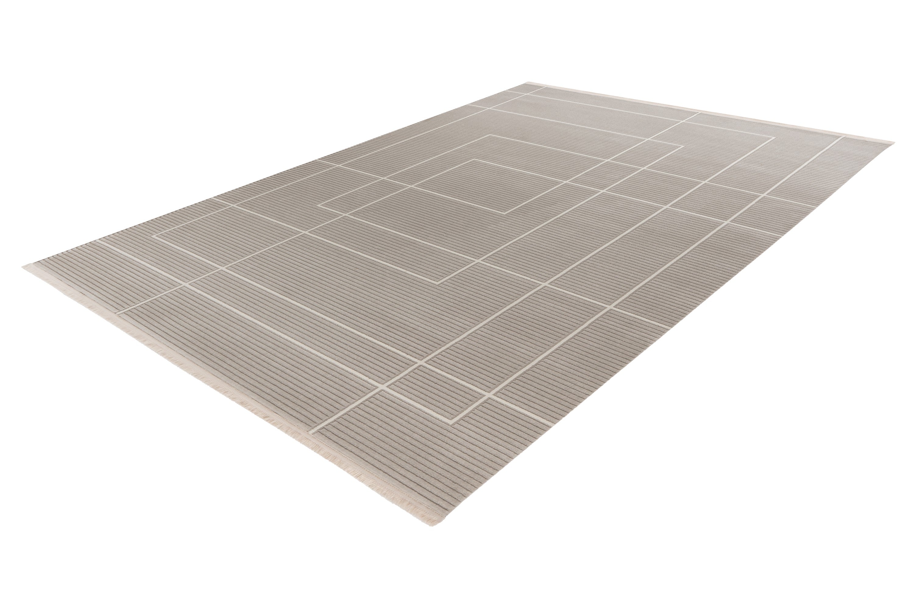 kayoom-international-125-kurzflorteppich-silber-11-mm-florh-he-2000-g-m-polyprop image 2