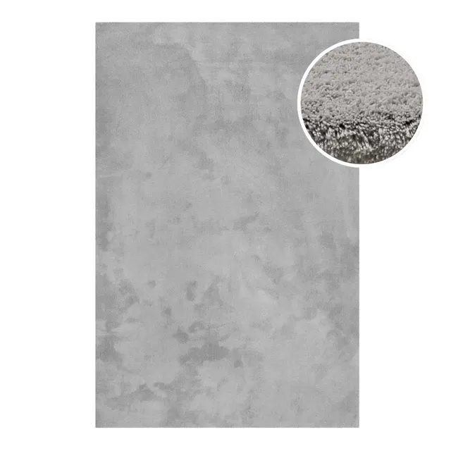 weconhome-basics-vanessa-teppich-hellgrau-hochflor-mikrofaser image 1