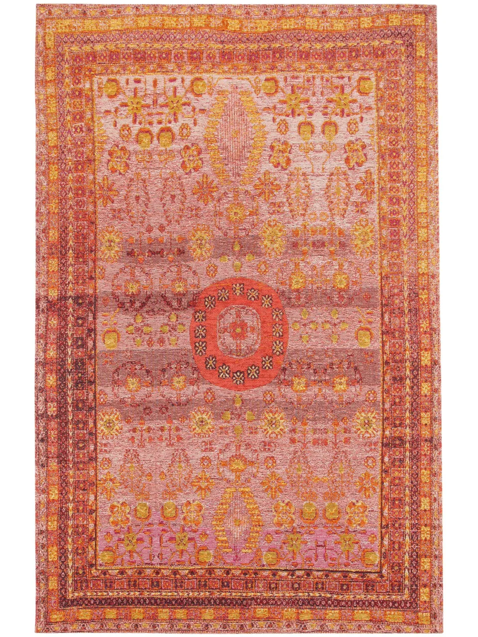 benuta-pop-flachgewebeteppich-stay-rot-75x165-cm-kunstfaser-bord-re-vintage-ethn image 1