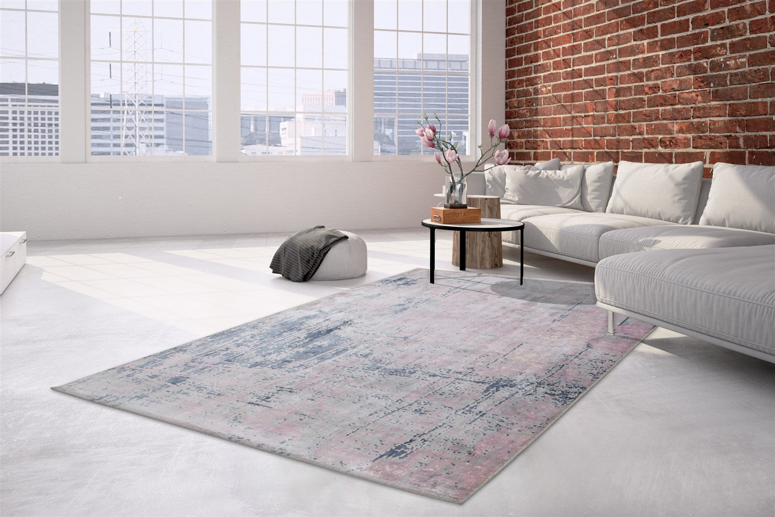 kayoom-ocean-400-vintageteppich-handgefertigt-kurzflor-viskose-verschiedene-farb image 1