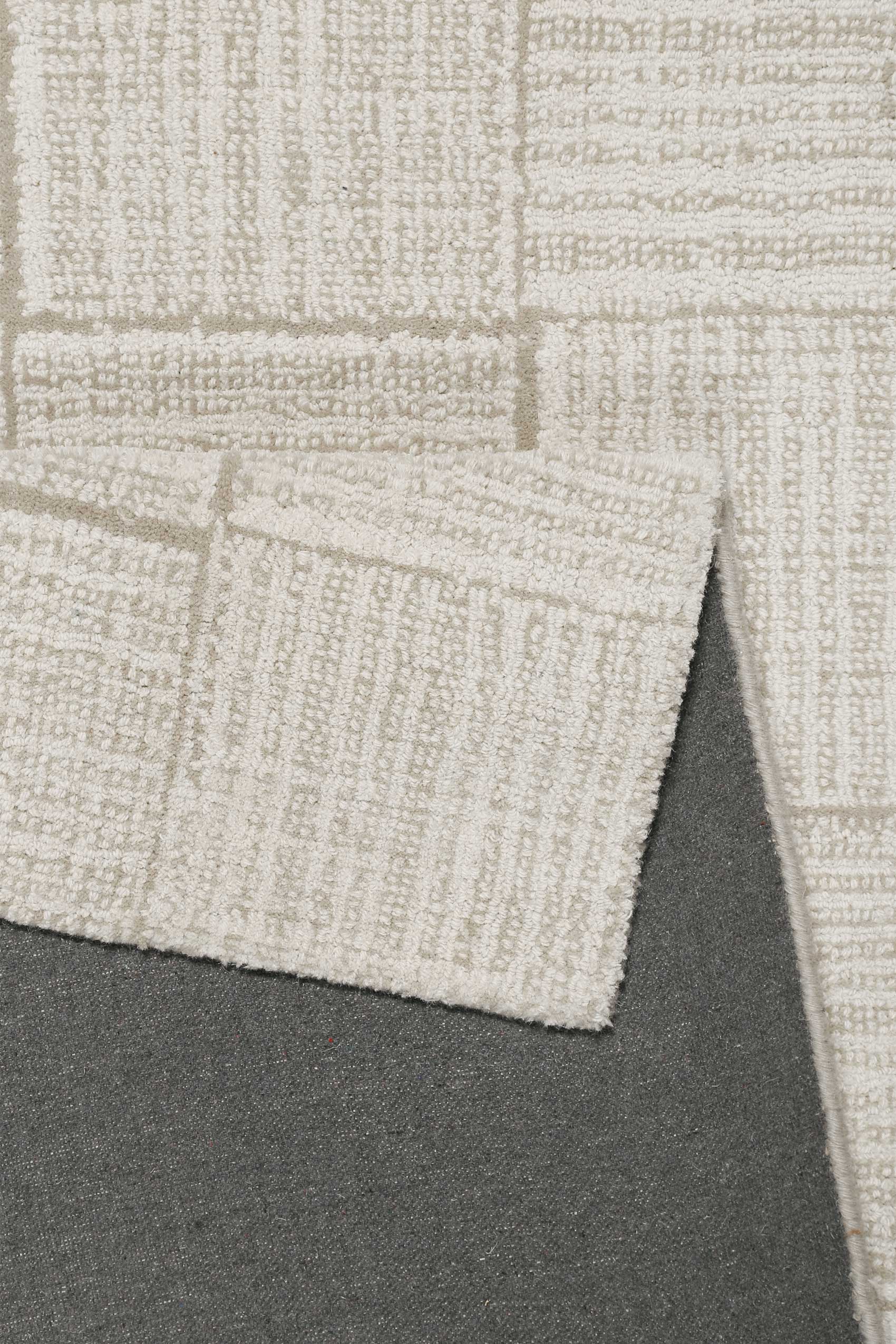 weconhome-lasse-teppich-creme-beige-naturfaser-karo-handgetuftet image 4
