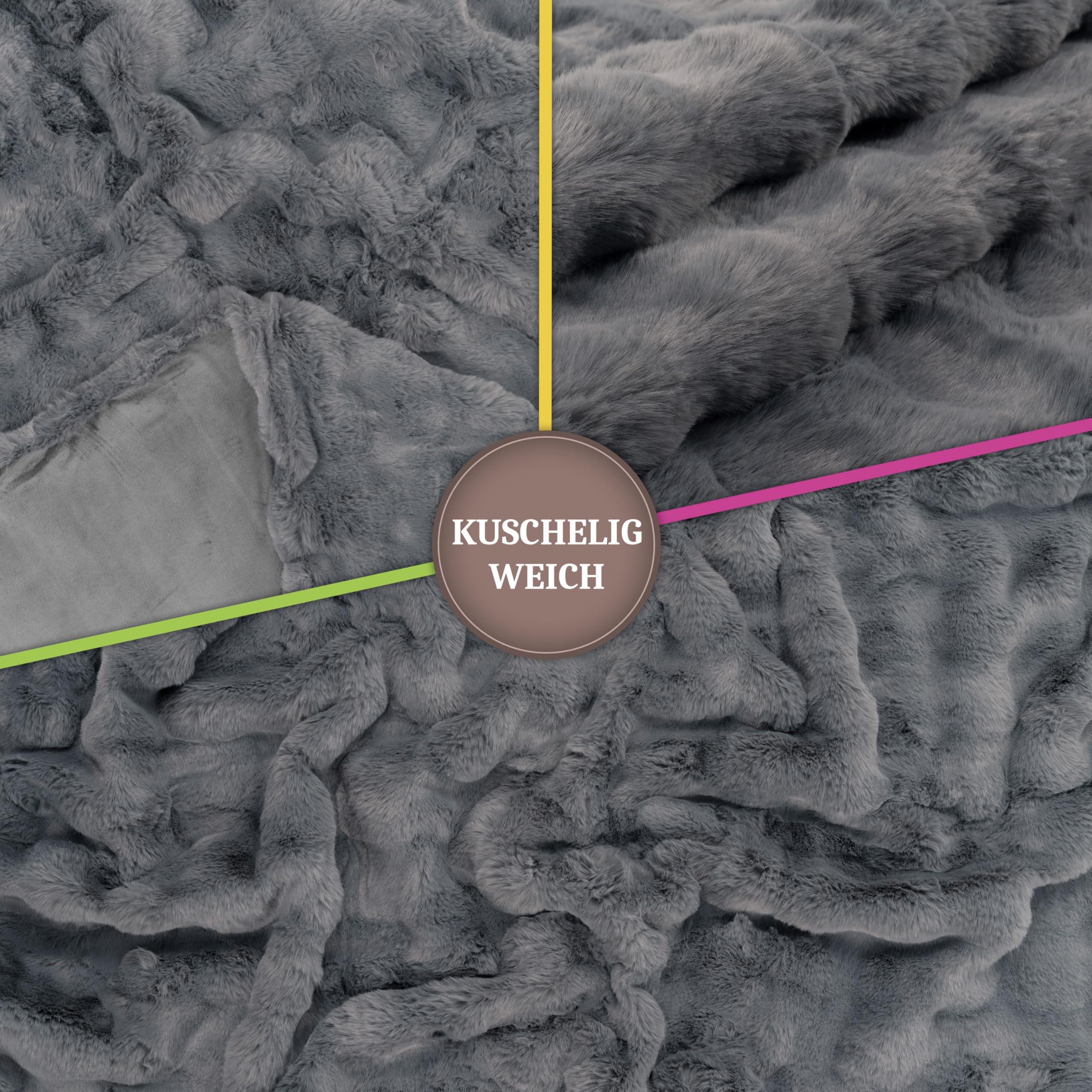paco-home-kuscheldecke-rautenmuster-200x240cm-anthrazit image 3