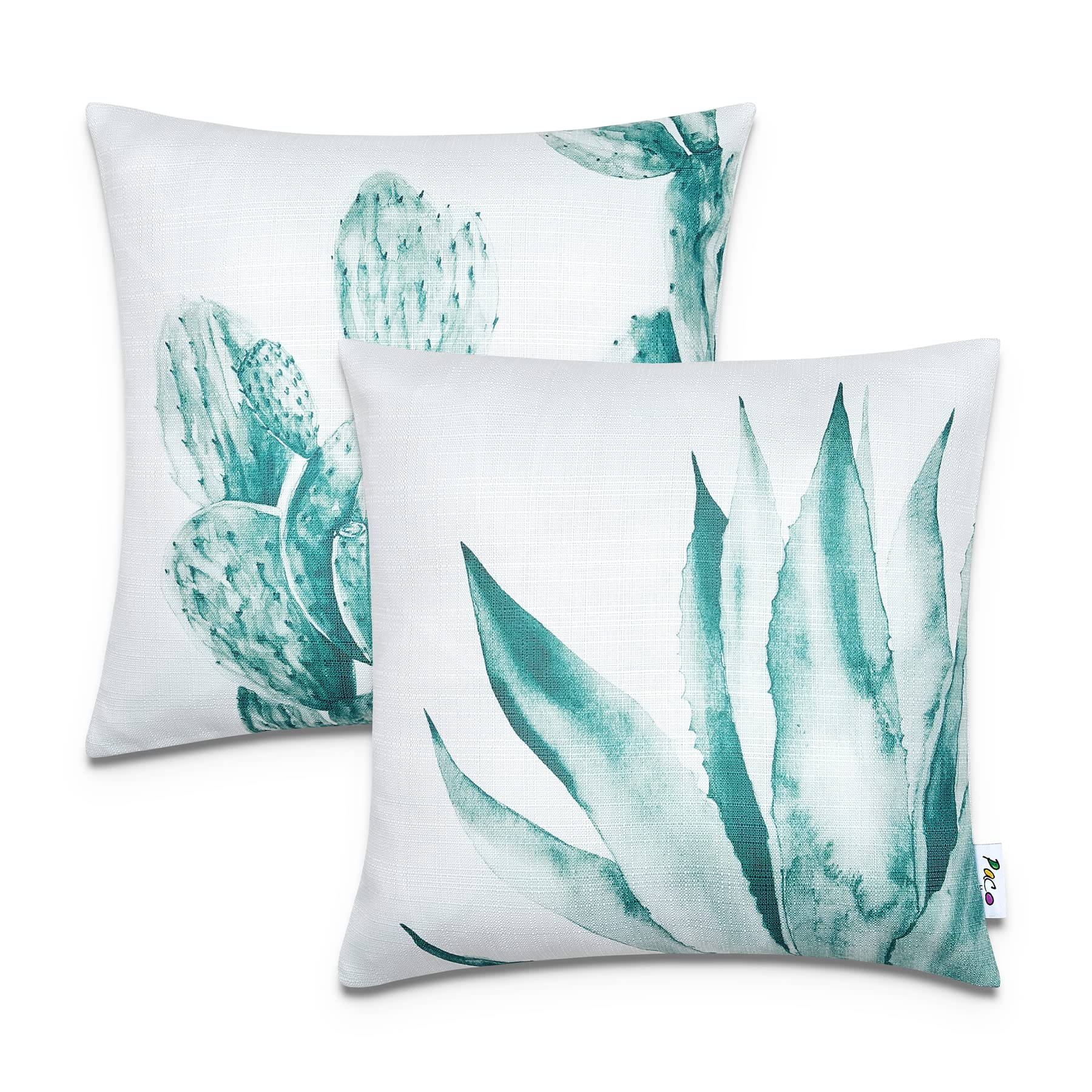 paco-home-kissenbezug-45x45-outdoor-wetterfest-2er-set-wei-gr-n image 1