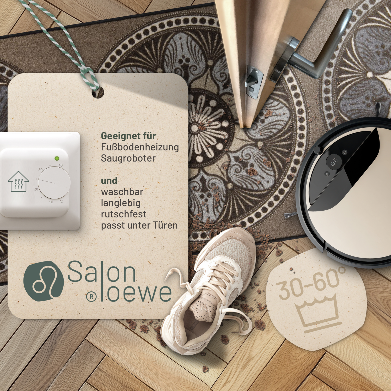 salonloewe-yara-taupe-l-ufer-75-x-150-cm-waschbare-designer-fu-matte-mit-mandala image 3