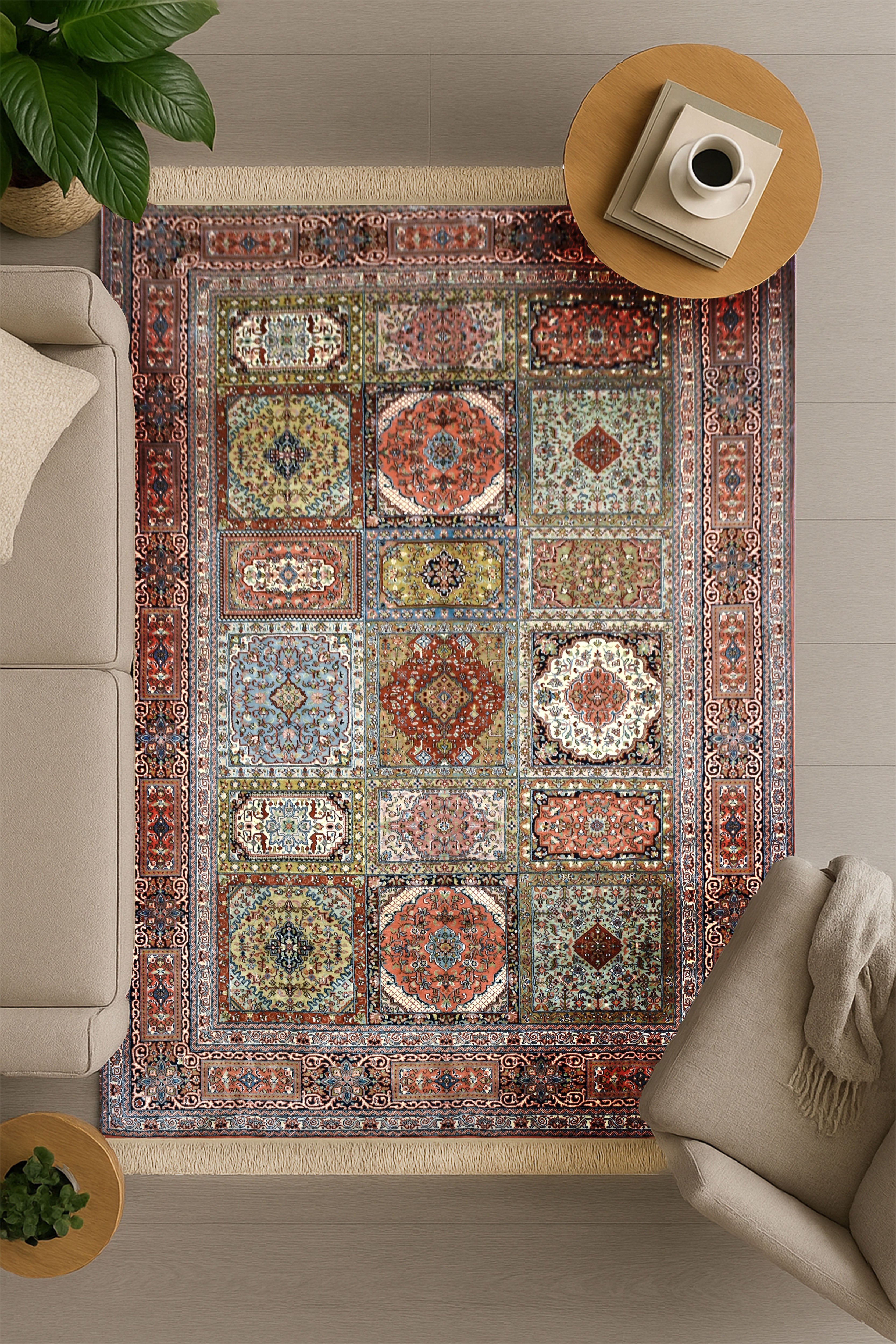kayoom-boxes-41-multi-handgewebter-luxus-teppich-mit-orient-design-301cm-x-402cm image 3