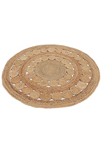 carpetfine-juteteppich-dana-rund-naturfarbe-120-cm-handgewebter-naturteppich-aus image 8
