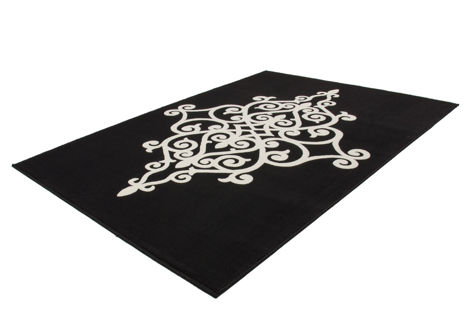 kayoom-manolya-2099-kurzflorteppich-konturenschnitt-im-trenddesign-wei-es-muster image 2