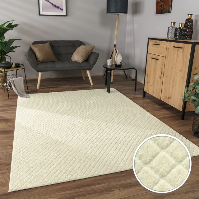 paco-home-metro-teppich-creme-120x160-cm-rauten-3d image 1