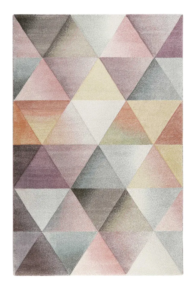 weconhome-lighthouse-teppich-rosa-flieder-t-rkis-mit-dreieck-design image 1