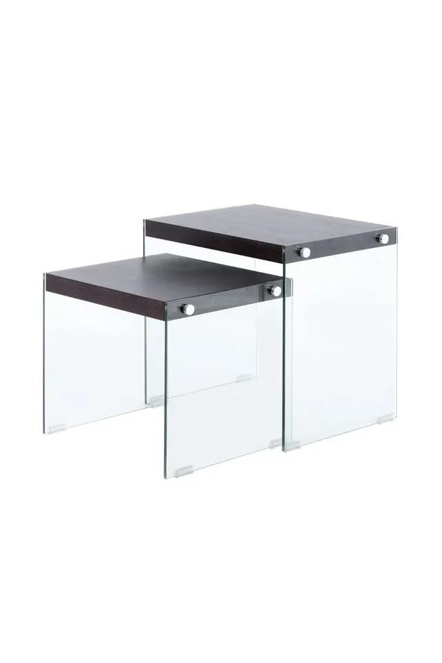 kayoom-elementary-225-beistelltisch-2er-set-glas-seitenw-nde-modern image 1