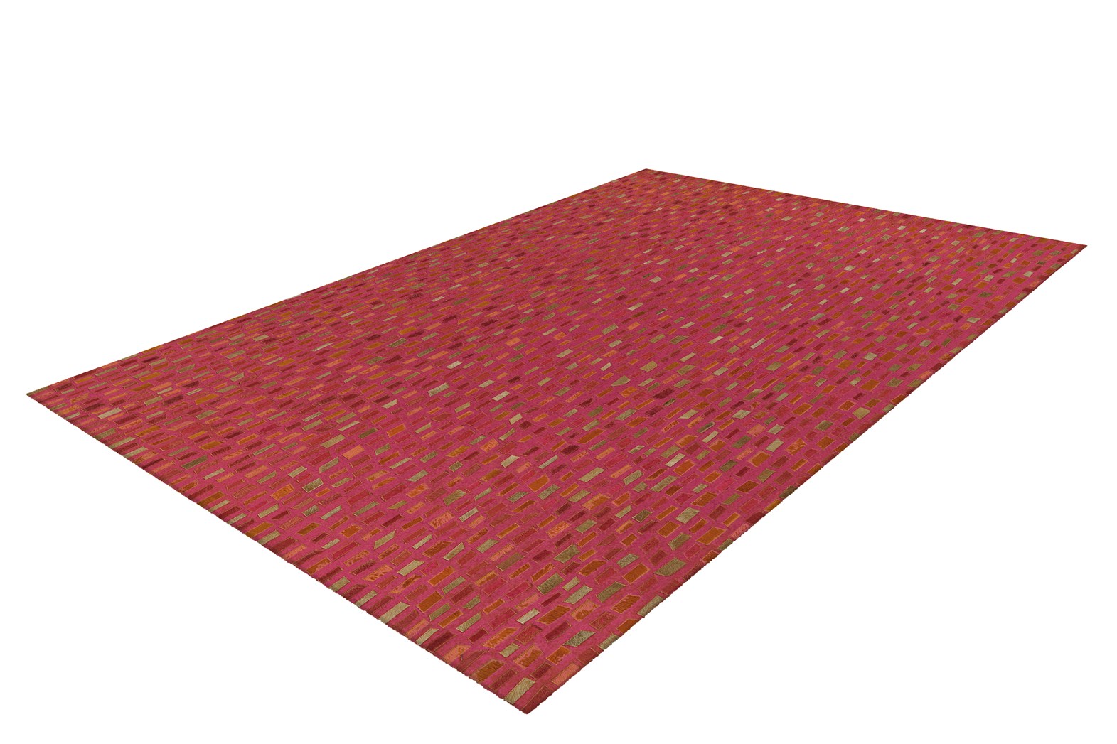kayoom-wild-8022-flachflorteppich-patchwork-optik-leder-wolle-polyester image 3