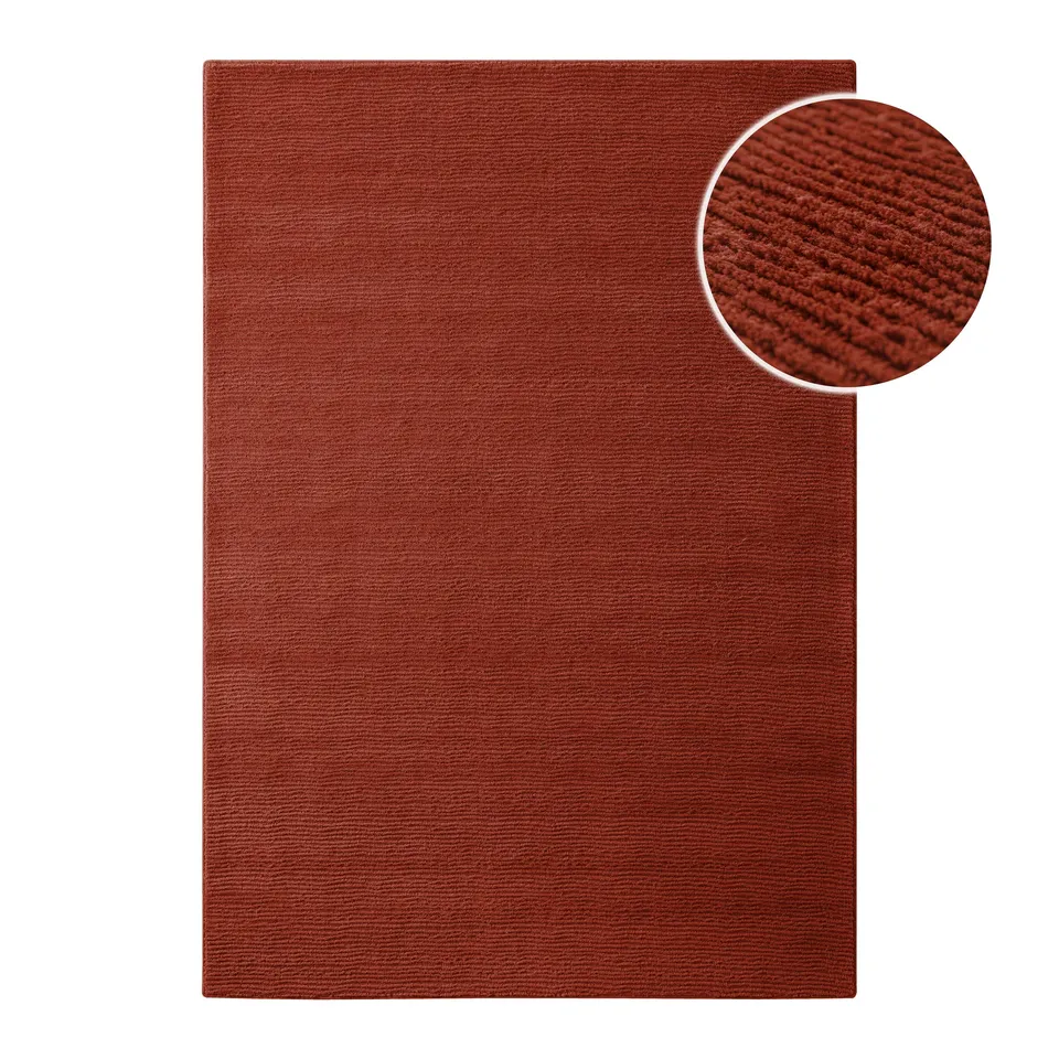 weconhome-castello-one-kurzflor-teppich-kamin-rot-schurwolle image 1