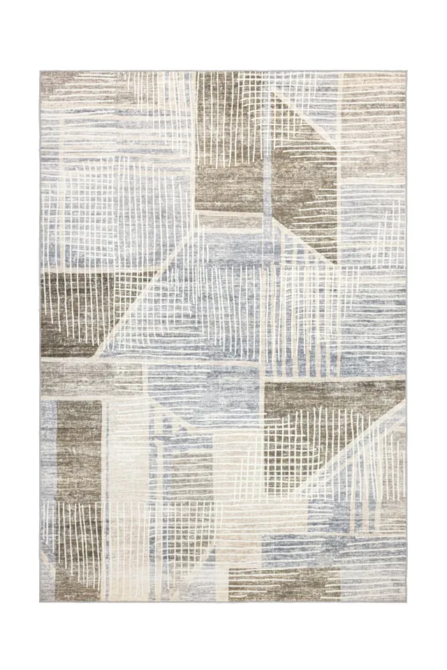 kayoom-visionary-129-taupe-kurzflor-teppich-aus-polyester-6-mm-flor-verschiedene image 1