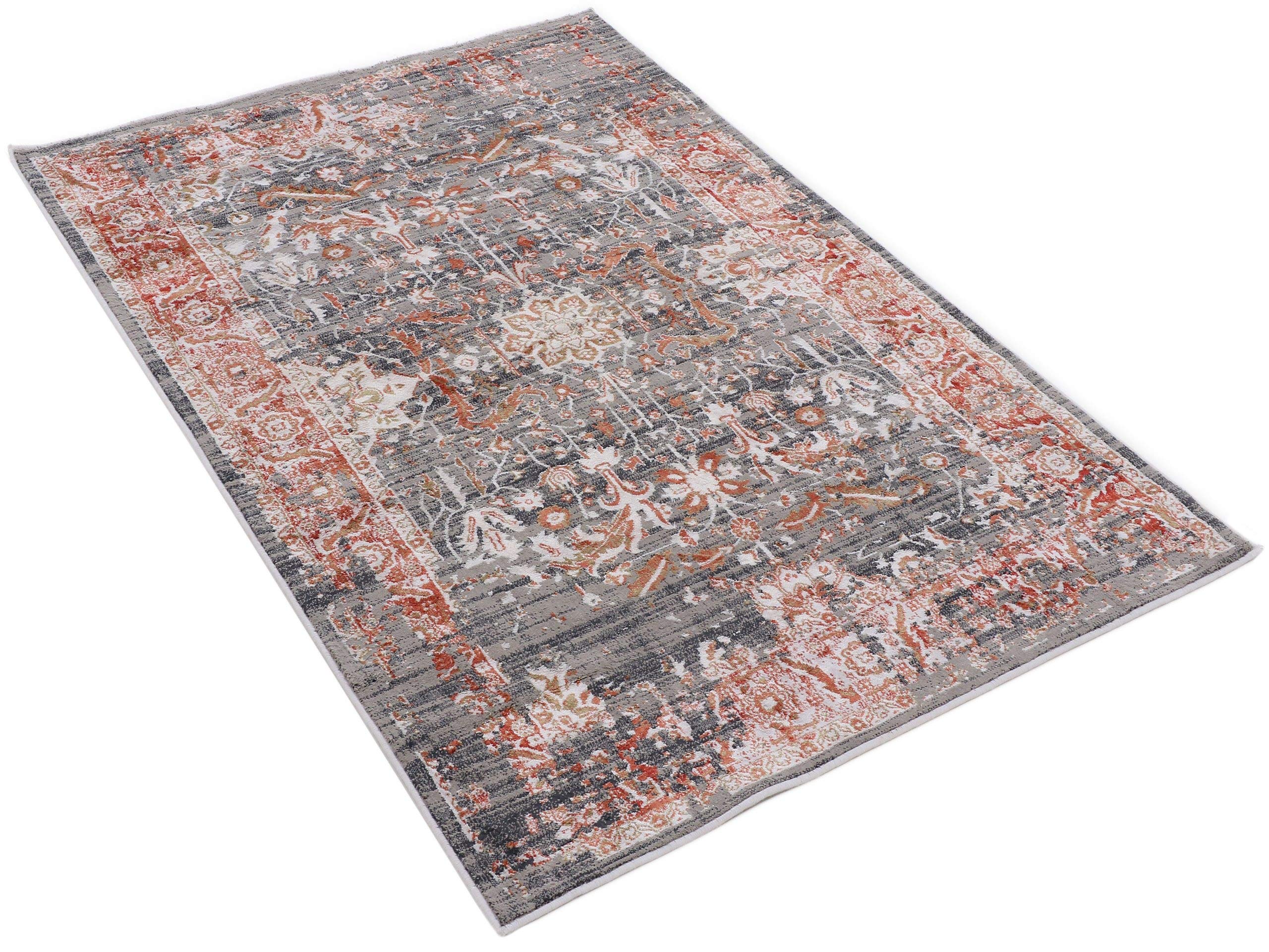 carpetfine-vintage-teppich-medina-grau-80x150-cm image 2