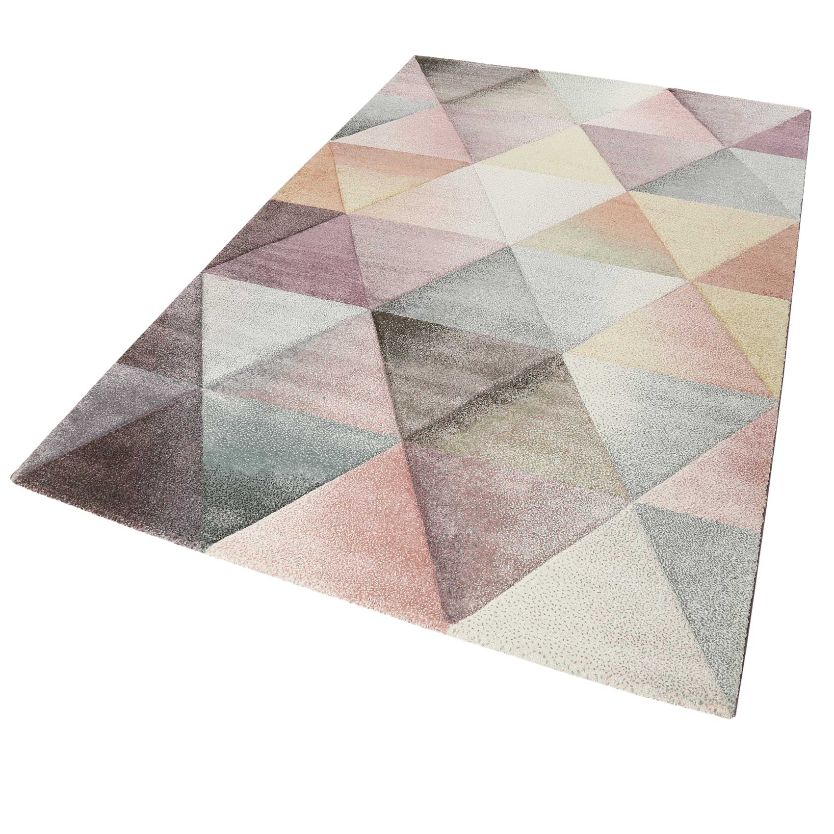 weconhome-lighthouse-teppich-rosa-flieder-t-rkis-mit-dreieck-design image 2