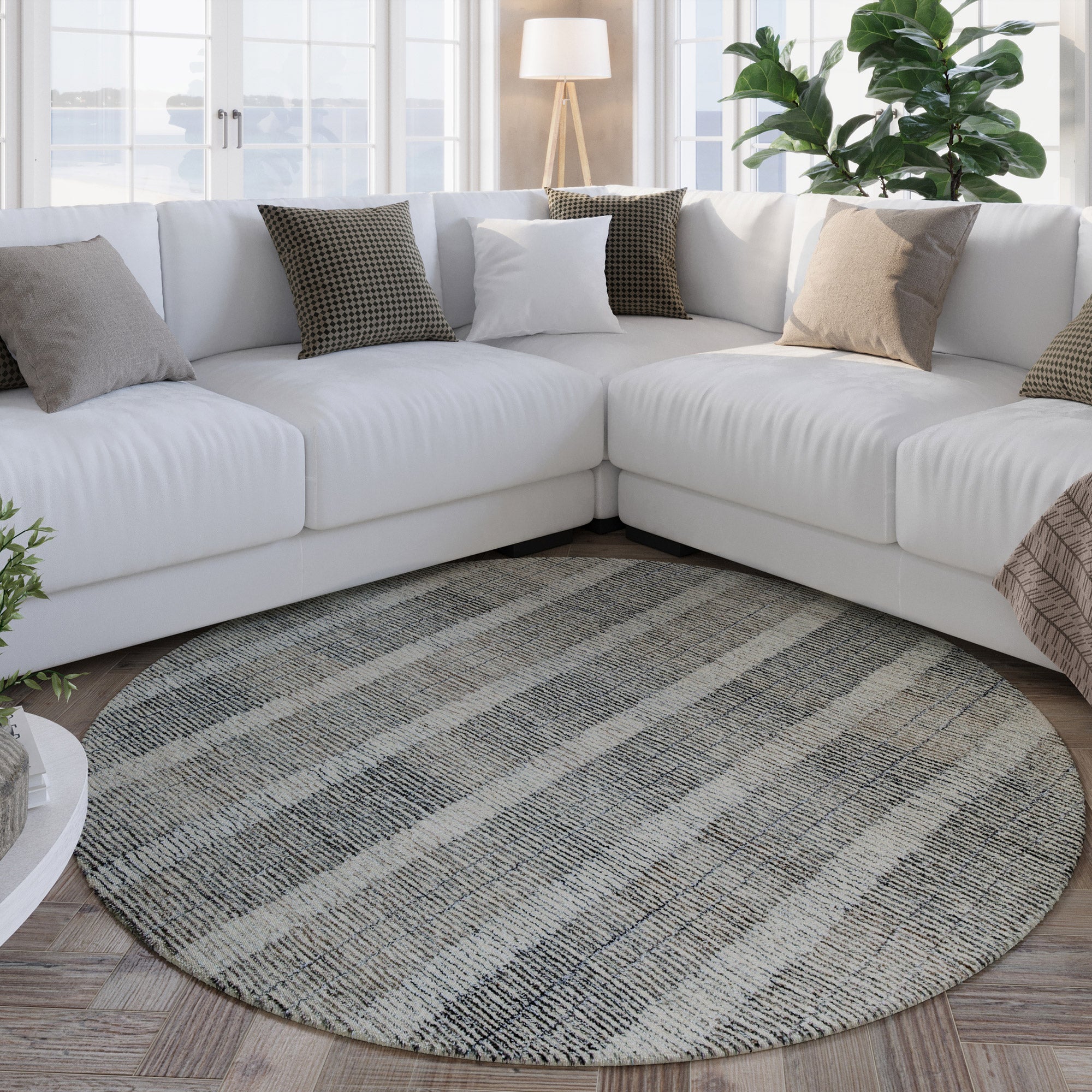 weconhome-hamptons-forty-kurzflor-teppich-rund-beige-grau-handgetuftet-schurwoll image 4