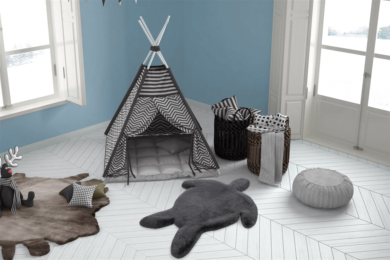 kayoom-lovely-kids-1325-kinderteppich-schildkr-tenform-kuschelig-verschiedene-fa image 2