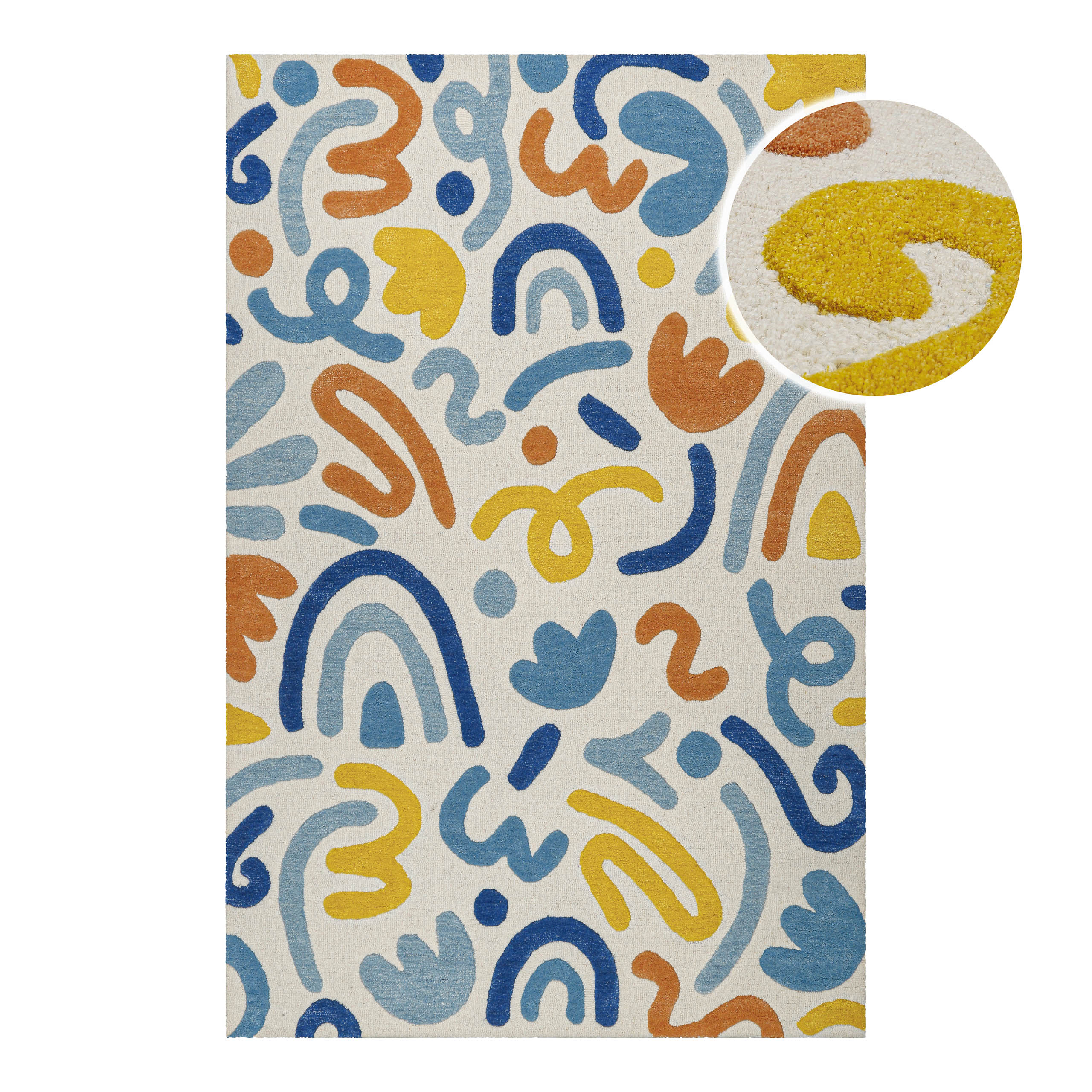 weconhome-kinderteppich-schurwolle-multi-scribble-smart-kids-eckig image 1